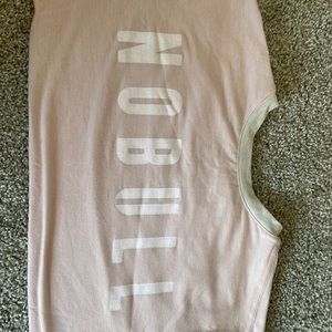 NOBULL Project crop light pink shirt